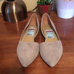 Naturalizer "Samantha" D’Orsay Gray Suede Flats